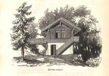 CINISELLO BALSAMO Villa Ghirlanda Silva Casolare svizzero STAMPA ANTICA del 1857