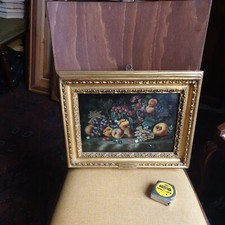 ANTICO DIPINTO/"NATURA MORTA CON UVA"/FINE '600/OLIO SU TAVOLA.