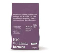 COLLA H40 NO LIMITS KERAKOLL GEL ADESIVO PER PIASTRELLE BIANCO KG5