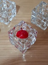 4 Porta lumini cubo in vetro