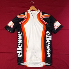 ELLESSE VINTAGE JERSEY CYCLES MADE IN ITALY MAGLIA DA CICLISMO ZIP CORTA BICI 