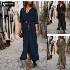 Vestito Lungo Casual a Camicia