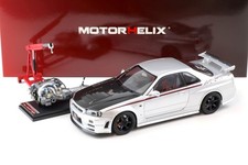 Elica motore 1:18 Nissan Skyline GT-R R34 Nismo CRS argento/cofano carbonio M83431