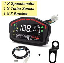 Tachimetro Digitale Per Moto 14000 giri Contachilometri Display LCD Universale