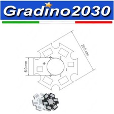 4x Dissipatore Alluminio PCB per LED SMD 1W 3W 5W - Raffreddamento Efficiente