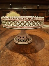 Antica Alzatina centro tavola Sopramobile porcellana hl cm12 diametro cm19