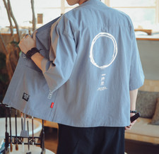 Giacca kimono uomo cotone lino