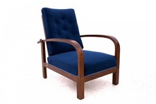 Poltrona Art Déco con schienale regolabile, Polonia, anni '40.