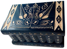 Grande Mano Intagliato Scatola