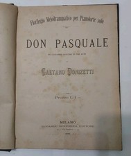 ANTICO SPARTITO GAETANO DONIZETTI DON PASQUALE 1889 PER PIANOFORTE