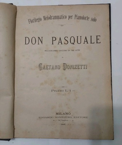 Antico spartito gaetano - spartito,