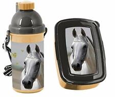 Love Horses Cavallo Oro Set Colazione Box Porta Merenda,Borraccia Automatica 