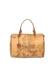 Alviero Martini Prima Classe - Borsa grande a bauletto in tessuto stampato Geo C