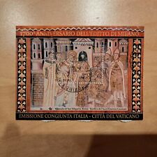Francobollo anniversario editto di Milano - emissione congiunta Italia-Vaticano