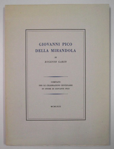 Garin giovanni pico della - pico,