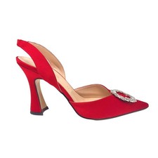 BIANCA DI sandalo raso rosso