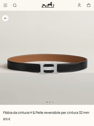 Cintura hermès marrone nera - cintura,