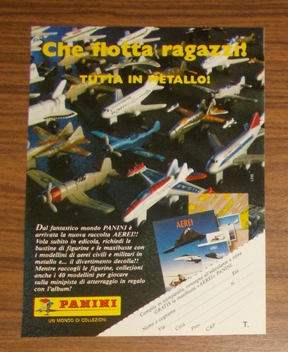 Rara pubblicità panini aerei - rara,