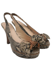 Scarpe con tacco PRADA pelle di serpente donna taglia EU 36 US 6 UK 3,5 autentiche usate delicatamente