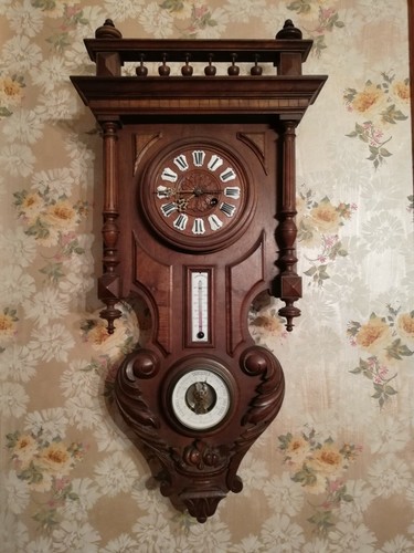 Pendola muro legno - , termometro