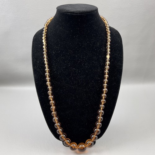 Collana perline tono ambra - collana,