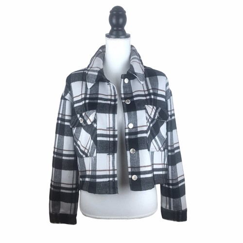 Zara plaid flanella cropped - flanella,