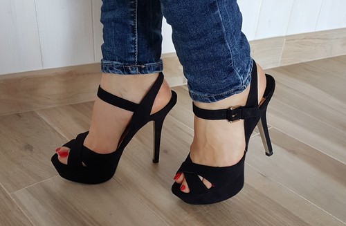 Sandali neri tacco - ,