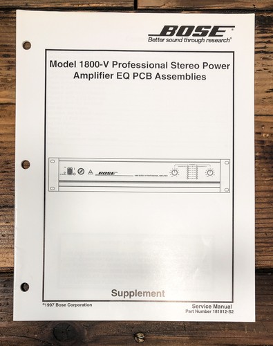 Amplificatore bose model 1800v - amplificatore,