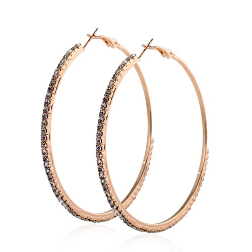 Orecchini cerchio oro rosa - orecchini, a