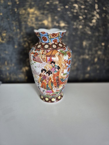 Vaso floreale geisha - dipinto, a