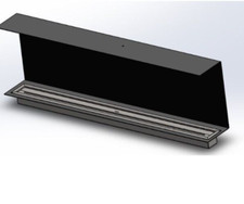 Biocamino Erica 160 base difettosa 160 x 40 x 22cm NERO trifacciale aperto bioca