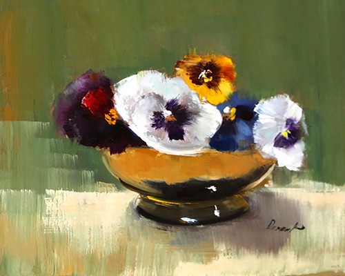 Fiori primavera pansy - di,