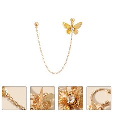  1pc Semplice retrò a farfalla orecchino creativo donne clip auricolare un pezzo