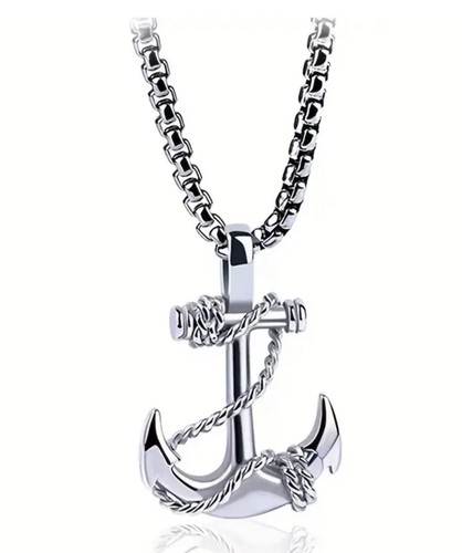 Collana uomo con ancora - con, in