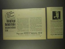 1933 Squibb Adex Tablets-10 D