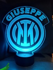 Lampada da scrivania led INTER MILAN JUVE ROMA LAZIO BOLOGNA CALCIO PERSONALIZZA