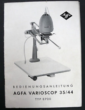 MODE D'EMPLOI / INSTRUCTIONS FOR USE : AGFA VARIOSCOP 35 / 44 TYPE 8700 AGRANDIS