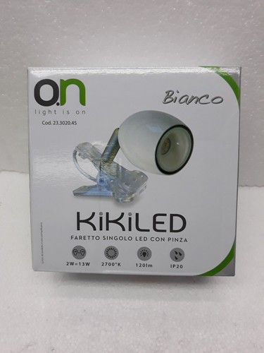 Faretto led pinza bianco - pinza, 2w