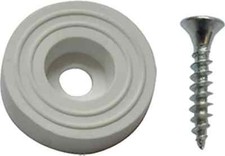 TACCHETTI SOTTOSEDIE IN GOMMA SOTTOPIEDI PER SEDIE Ø30 BIANCHI E MARRONI 8 PEZZI