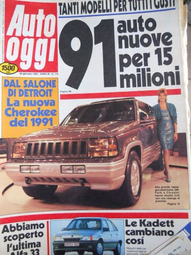 Auto oggi 112 1989 poster - auto, n�112