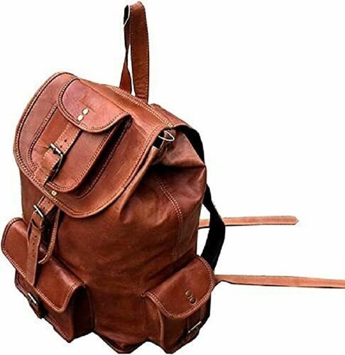 Zaino pelle marrone vintage - in,