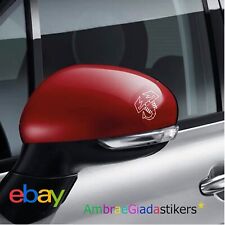 Abarth 2 ADESIVI Scorpione calotte Specchi FIAT 500 595 695 PUNTO