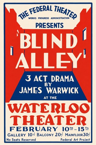 Poster drammatico teatro