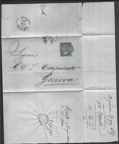 1865 20c 15c ferro cavallo - 1865, 20c/15c