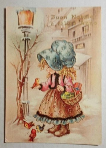 Cartolina colori bambina con - cartolina, a