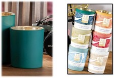 Candela profumata in vasetto vetro colorato Cm. 7x8