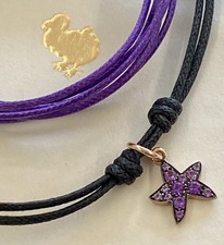 Dodo Pomellato Bracciale Collana Ciondolo Stella Marina Oro Rosa Ametiste Rara 
