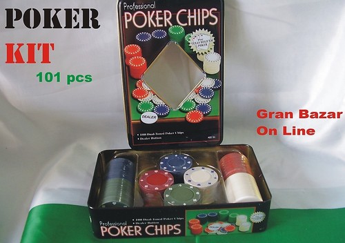 Poker chips set fishes 101 - poker,