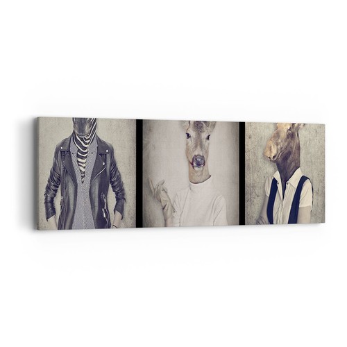 Quadro tela 90x30cm animale - su,