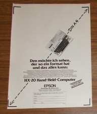 Rara Pubblicità EPSON HX-20